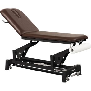 Unders�gelsesleje, Ecopostural, 188x62cm, sort, 2-delt, elektrisk inkl. papirulleholder og taburet, max 250 kg. *Denne vare tages ikke retur*