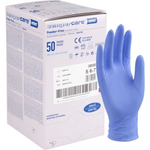 Steril unders�gelseshandske, Sempercare Velvet, S, lavendelbl�, nitril, pudderfri *Denne vare tages ikke retur*