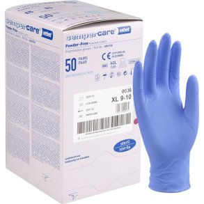 Steril unders�gelseshandske, Sempercare Velvet, XL, lavendelbl�, nitril, pudderfri *Denne vare tages ikke retur*