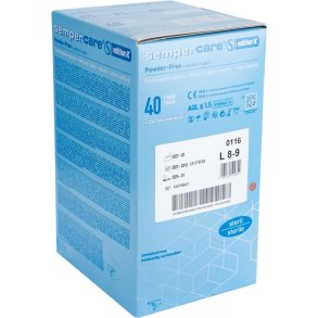 Steril unders�gelseshandske, Sempercare Edition IC, L, nature, latex, pudderfri *Denne vare tages ikke retur*