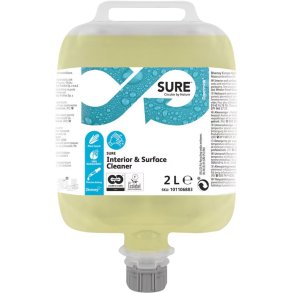 Universalreng�ring, Diversey SURE Interior & Surface Cleaner DvM/DQFM, 2 l, uden farve og parfume