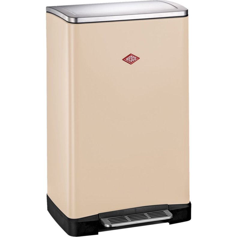 Pedalspand, Wesco Big Double Boy, mandel, 2-rums, 2x18 l, med soft close l�g, til kildesortering
