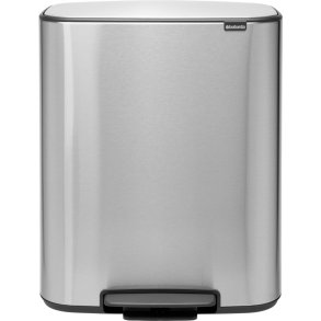 Pedalspand, Brabantia Bo, st�l, st�l, 2-rums, 2x30 l, plast inderspand, og soft close l�g