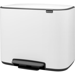Pedalspand, Brabantia Bo, hvid, st�l, 36 l, plast inderspand, og soft close l�g