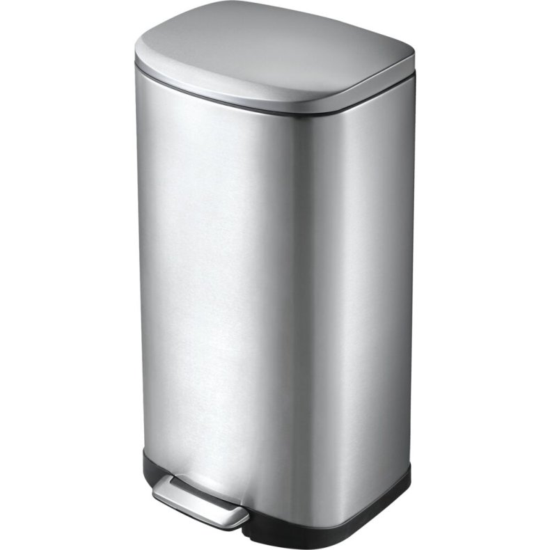 Pedalspand, EKO Della, st�l mat, rustfrit st�l, 35 l, med plast inderspand og soft close, fingeraftryksfri
