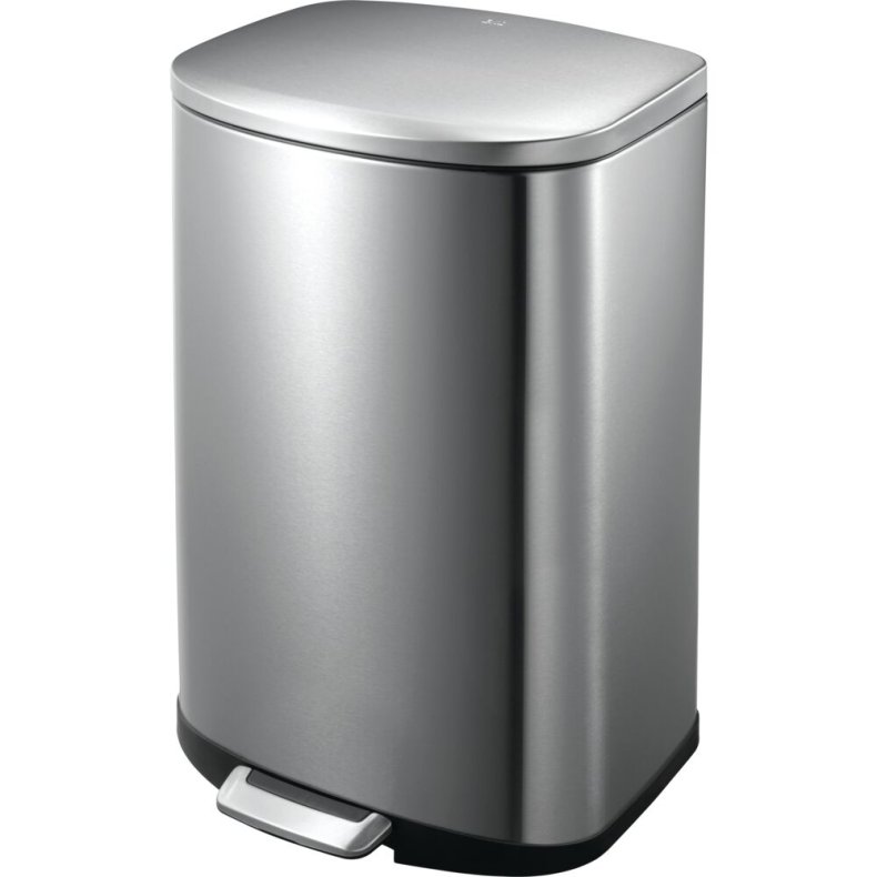 Pedalspand, EKO Della, st�l mat, rustfrit st�l, 50 l, med plast inderspand og soft close, fingeraftryksfri