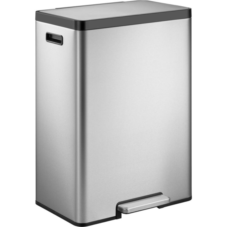 Pedalspand, EKO Casa, st�l mat, rustfrit st�l, 45 l, plast inderspande, soft close, fingeraftryksfri