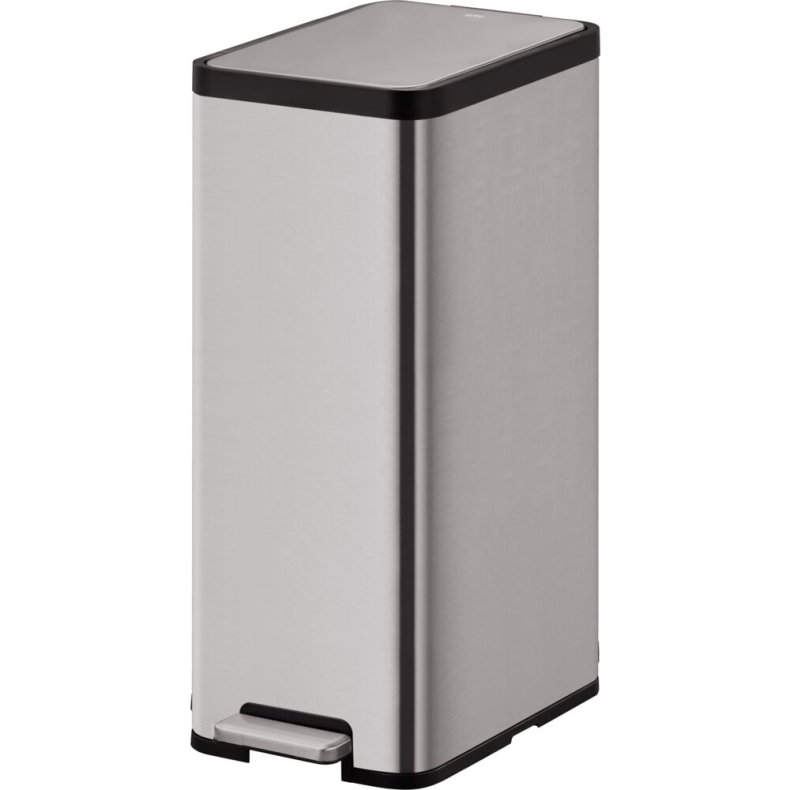 Pedalspand, EKO Ecomaid, st�l mat, rustfrit st�l, 45 l, plast inderspand, soft close og fingeraftryksfri