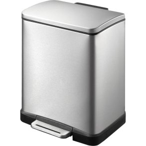 Pedalspand, EKO E-cube, st�l mat, rustfrit st�l, 12 l, plast inderspand, soft close, fingeraftryksfri