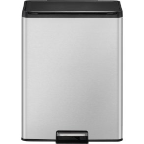 Pedalspand, EKO Essential, st�l mat, rustfrit st�l, 2-rums, 2x20 l, med plast inderspand og soft close, fingeraftryksfri