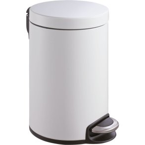 Pedalspand, EKO Serene, hvid, rustfrit st�l, 20 l, med plast inderspand og soft close