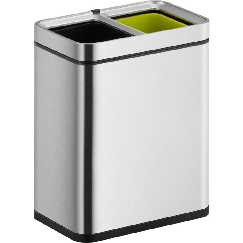 Affaldsspand, EKO Laguna, st�l mat, rustfrit st�l, 2-rums, 2x10 l, plast inderspand, fingeraftryksfri