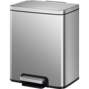 Pedalspand, EKO Madison, st�l mat, rustfrit st�l, 12 l, med plastik inderspand, og soft close l�g, fingeraftryksfri