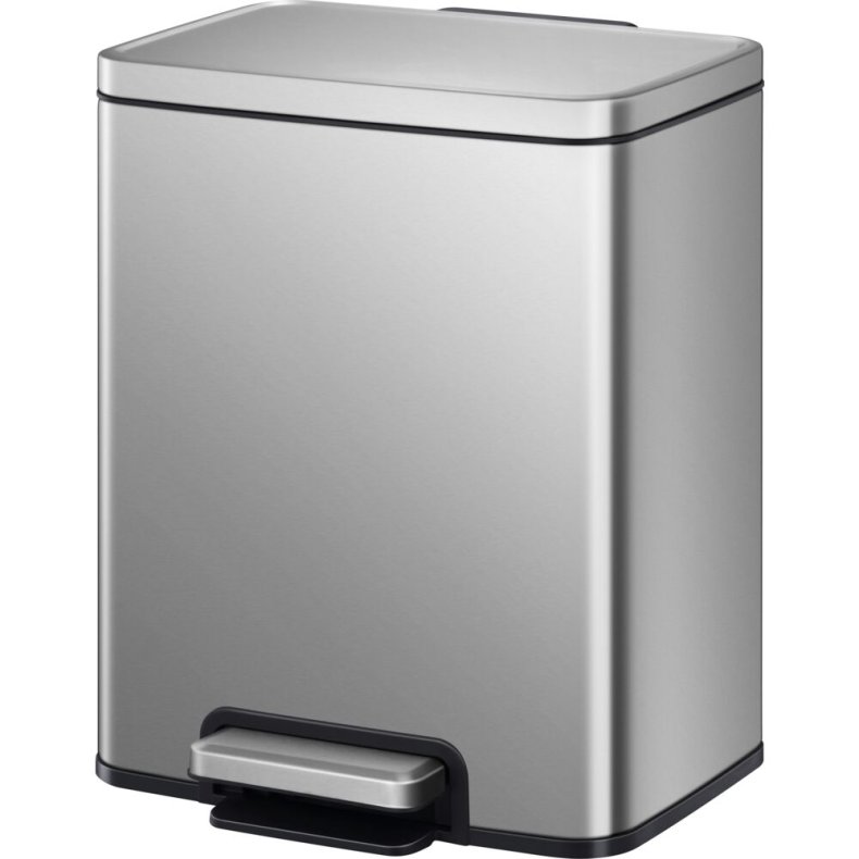 Pedalspand, EKO Madison, st�l mat, rustfrit st�l, 12 l, med plastik inderspand, og soft close l�g, fingeraftryksfri