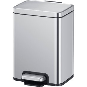 Pedalspand, EKO Madison, st�l mat, rustfrit st�l, 6 l, med plastik inderspand, og soft close l�g, fingeraftryksfri