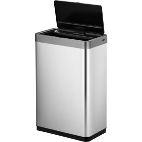 Affaldsspand, EKO Mirage X Sensor, st�l mat, rustfrit st�l, 47 l, med plast inderspand og soft close, fingeraftryksfri