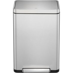 Pedalspand, EKO X-Cube, st�l mat, rustfrit st�l, 2-rums, 2x20 l, plast inderspande, t�tsluttende l�g, soft close, fingeraftryksfri