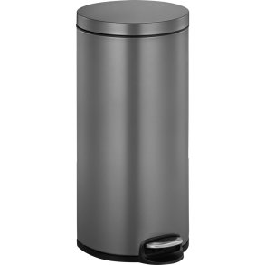 Pedalspand, EKO Serene, platinum, rustfrit st�l, 30 l, med plast inderspand og soft close