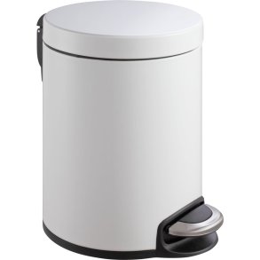 Pedalspand, EKO Serene, hvid, st�l, 5 l, med plast inderspand og soft close