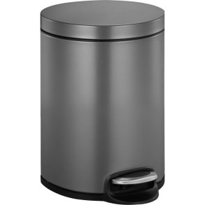 Pedalspand, EKO Serene, platinum, st�l, 5 l, med plast inderspand og soft close