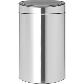 Affaldsspand, Brabantia Touch Bin New, st�l mat, 2-rums, 23+10 l, touch l�g, plast inderspande, skridsikker bund