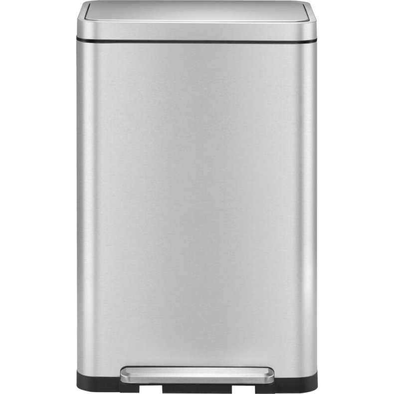 Pedalspand, EKO X-Cube, st�l mat, rustfrit st�l, 30 l, plast inderspande, t�tsluttende l�g, soft close, fingeraftryksfri