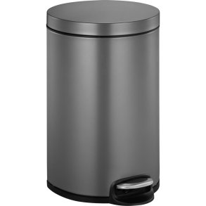 Pedalspand, EKO Serene, platinum, st�l, 12 l, med plast inderspand og soft close