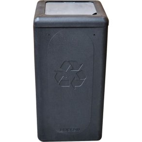 Affaldsspand, BrickBin, sort, HDPE, 65 l, sort/gr�, med s�kkeholder