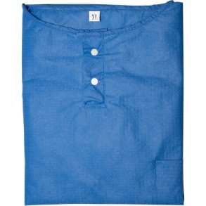 Renrumsdragt bluse, ABENA SoftComfort, M, 42 gsm, bl�, SMS, usteril, ekstra bl�d, engangs