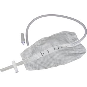 Urinpose, benpose, Taining, 50cm, 500 ml, etkammer, CV/NRV, NW bagside, justerbar slange, nattilkobling