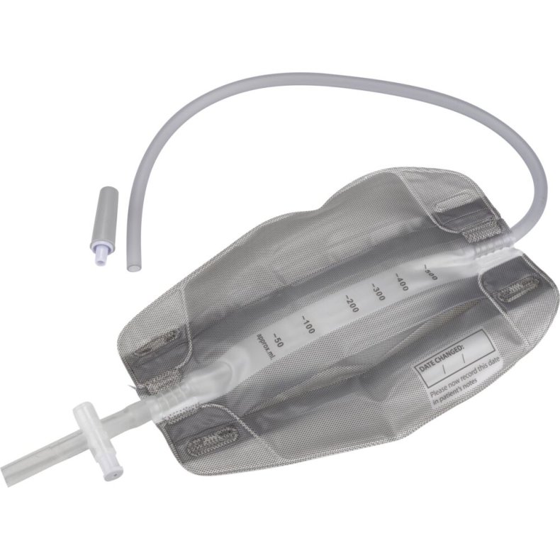 Urinpose, benpose, Taining, 50cm, 750 ml, flerkammer, CV/NRV, NW bagside, justerbar slange, nattilkobling