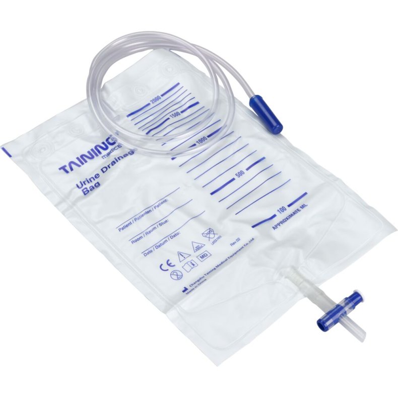 Urinpose, sengepose, Taining, 110cm, 2000 ml, CV/NRV, singlepak