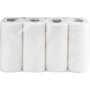K�kkenrulle, neutral, 2-lags, 14,4m x 20cm, �10,8cm, hvid, nyfiber, Halve-ark