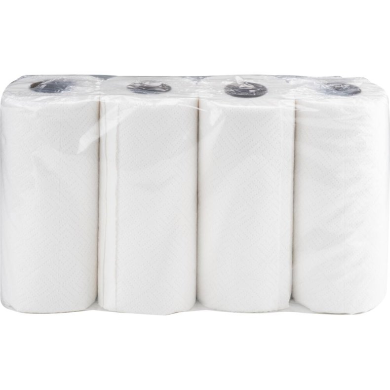 K�kkenrulle, neutral, 2-lags, 14,4m x 20cm, �10,8cm, hvid, nyfiber, Halve-ark