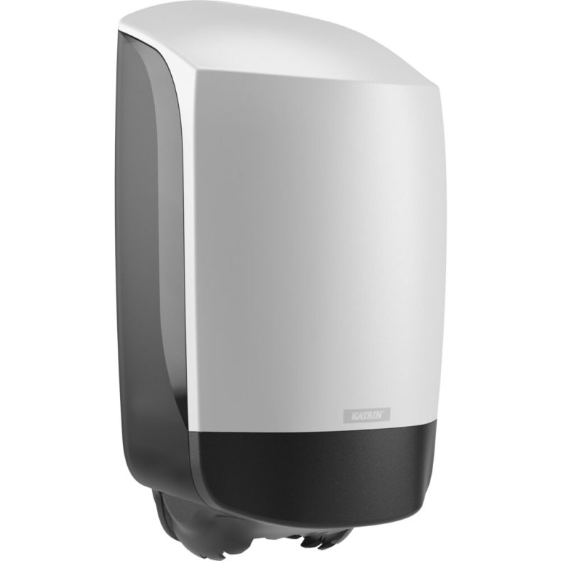Dispenser, Katrin, Mini, 17,4x18,6x34,8cm, hvid, plast, til h�ndkl�deruller med centertr�k
