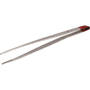 Pincet, 12,5cm, rustfrit st�l, splint, r�d farvekodning, steril, engangs *Denne vare tages ikke retur*