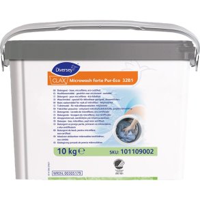 Vaskepulver, Diversey CLAX Microwash Forte Pur-Eco 32B1, kul�rt, uden farve og parfume, 10 kg