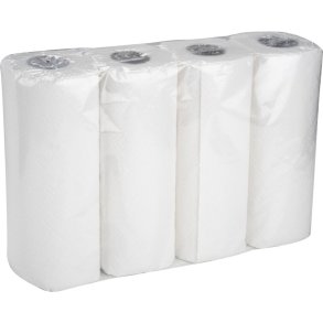 K�kkenrulle, neutral, 2-lags, 14m x 25cm, �11cm, hvid, blandingsfibre