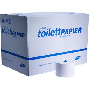 Toiletpapir, Hagleitner, 2-lags, 114m x 9,8cm, �13,9cm, hvid, nyfiber, system