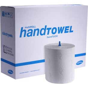 H�ndkl�derulle, Hagleitner, 2-lags, 222m x 21cm, �17,9cm, hvid, genanvendt papir, system
