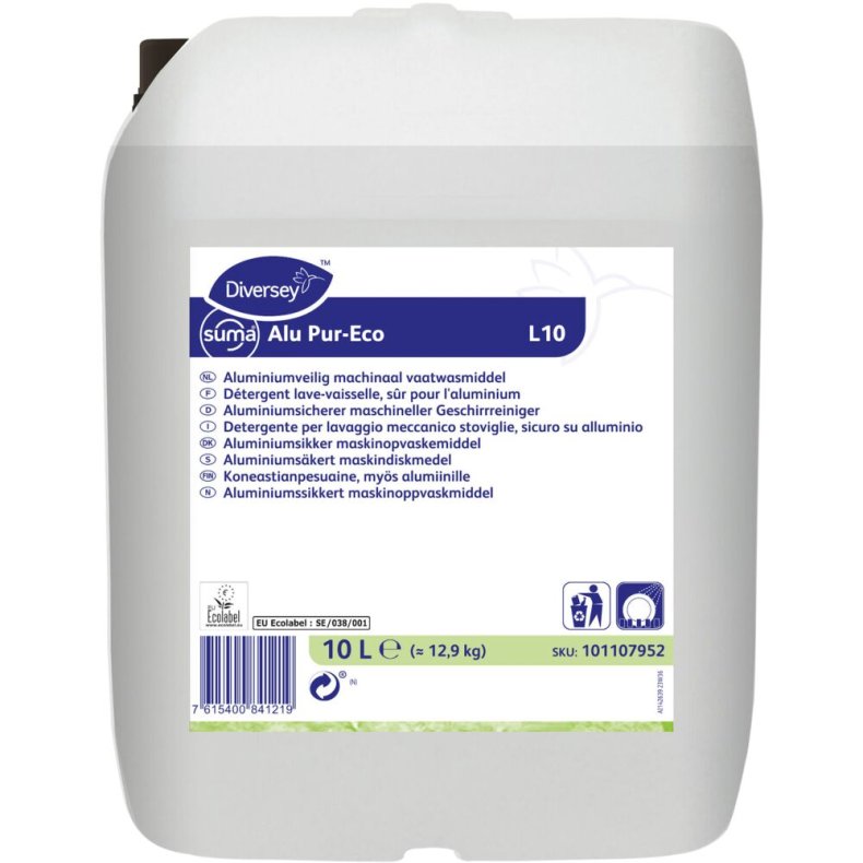 Maskinopvask, Diversey Suma Alu Pur-Eco L10, 10 l, alusikker, uden klor
