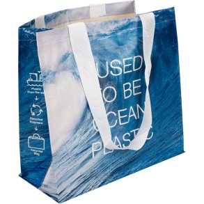 Indk�bspose, 13 l, flerfarvet, genanvendt woven, 35x34x15cm, 100% indsamlet havaffald