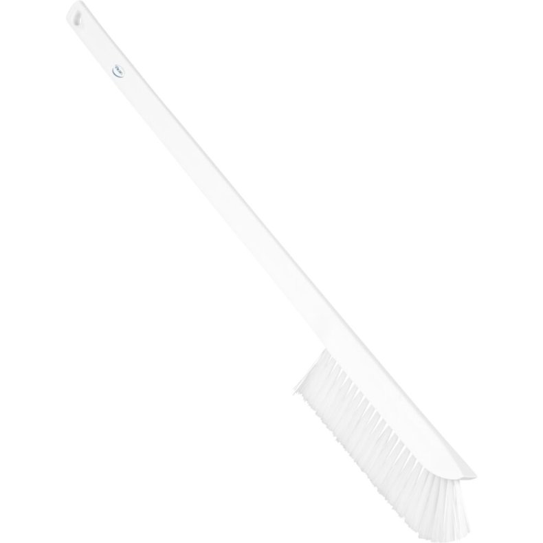 Vaskeb�rste, Vikan, 60x1,5cm, hvid, PP, medium, med lang skaft