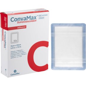 Superabsorberende bandage, ConvaMax, 15x20cm, med silikonekl�ber, latexfri, steril, engangs *Denne vare tages ikke retur*