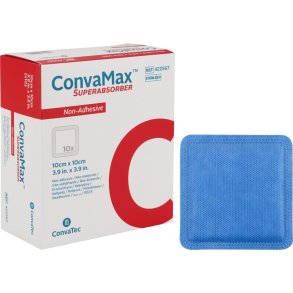 Superabsorberende bandage, ConvaMax, 10x10cm, uden kl�ber, latexfri, steril, engangs *Denne vare tages ikke retur*