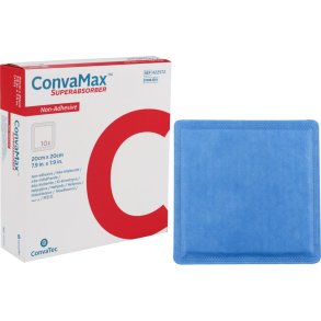 Superabsorberende bandage, ConvaMax, 20x20cm, uden kl�ber, latexfri, steril, engangs *Denne vare tages ikke retur*