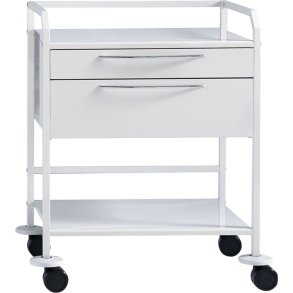 Rullebord, Simpex HYGIEN-O-STAR, S2A, 47,5x64x83cm, hvid, 64 cm bredde, 2 skuffer