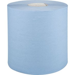 H�ndkl�derulle, neutral, 2-lags, Midi, 150m x 20cm, �19cm, bl�, genanvendt papir, med spiralhylse