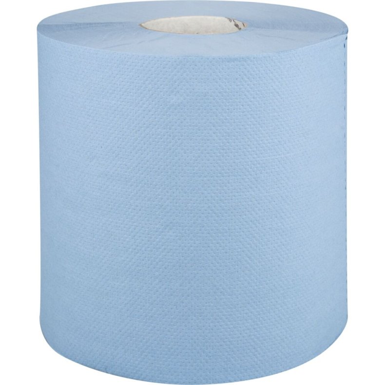 H�ndkl�derulle, neutral, 2-lags, Midi, 150m x 20cm, �19cm, bl�, genanvendt papir, med spiralhylse
