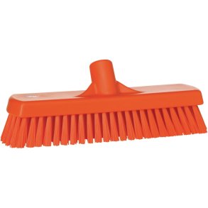 Gulv- og v�gvaskeb�rste, Vikan, 30,5x8,5x11cm, orange, polyester/PP/rustfrit st�l, 30,5 cm, stiv *Denne vare tages ikke retur*